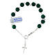 925 silver bracelet with 0.3 in malachite beads s1