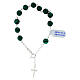 Bracciale argento 925 grani malachite 8 mm s2