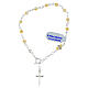 Bracciale rosario argento 925 grani madreperla 4 mm s1