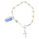 Bracciale rosario argento 925 grani madreperla 4 mm s2