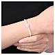 Bracciale perle 3 mm Amen argento 925 Madonna Miracolosa bianco zirconi s2