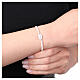 Bracciale perle 3 mm Amen argento 925 Madonna Miracolosa rosa zirconi s2