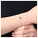 Bracelet Amen trèfle à quatre feuilles 8 mm argent 925 zircons multicolores roses et blancs s2
