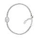 Bracciale tennis Amen argento 925 Madonna Miracolosa smalto bianco perla s1