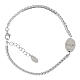 Bracciale tennis Amen argento 925 Madonna Miracolosa smalto bianco perla s3