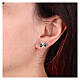 Pendientes Amen trébol cuatro hojas zircones multicolores verdes y blancos plata 925 s2