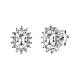 Boucles d'oreilles Amen zircon blanc et saphir argent 925 s1