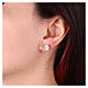 Amen Earrings in 925 Silver with White Sapphire Zircons s2