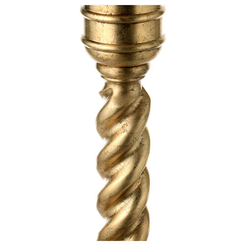 Golden leaf paschal candle stand 3