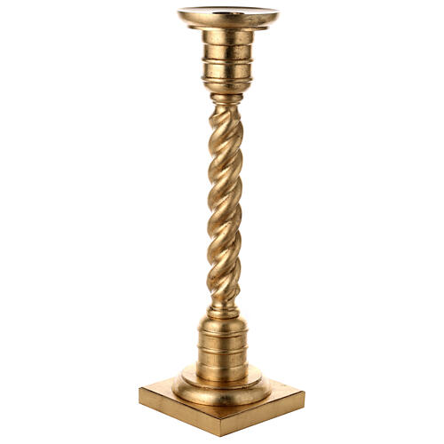 Golden leaf paschal candle stand 5