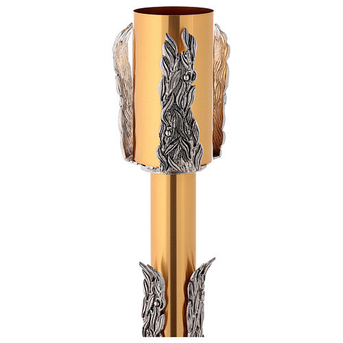 Paschal candle stand with leaves decoration 2
