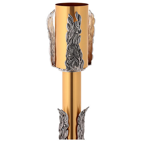 Paschal candle stand with leaves decoration 3