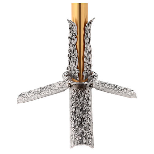 Paschal candle stand with leaves decoration 4