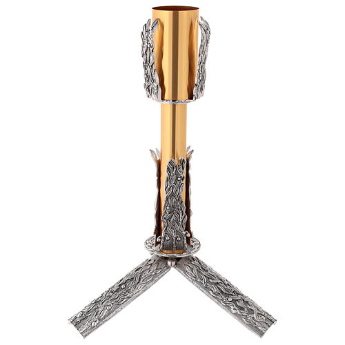 Paschal candle stand with leaves decoration 5