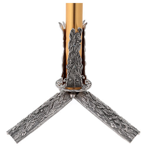 Paschal candle stand with leaves decoration 6