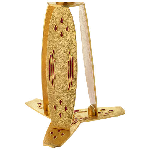 Candle stand with red enamel decorations 4