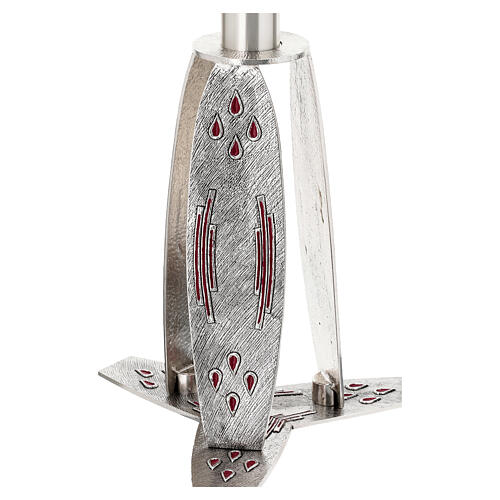 Base portacirio con esmaltes rojos 5