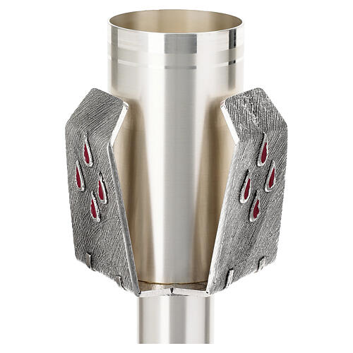 Base portacirio con esmaltes rojos 6