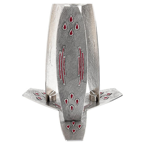 Candle stand with red enamel decorations 7