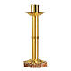Base portacero pasquale ottone dorato con marmo s1