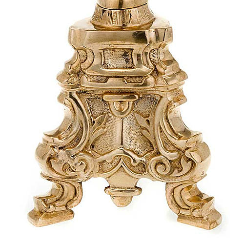 Gold-plated brass candle holder rococo style 5