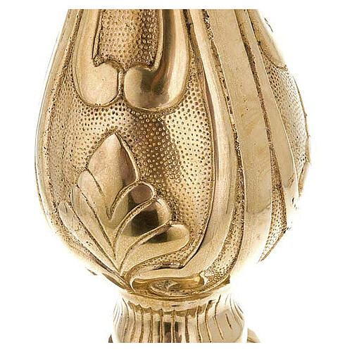 Gold-plated brass candle holder rococo style 4