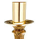 Gold-plated brass candle holder rococo style s4