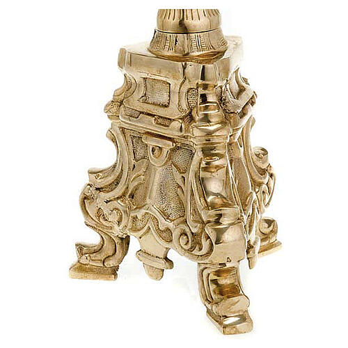 Portacero stile rococò ottone dorato 3