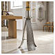 Modern Paschal Candle Holder in silver plated cast bronze s2