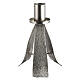 Base portacirio pascual moderna en bronce fundido plateado s1