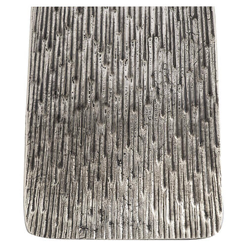 Modern Paschal Candle Holder in silver plated cast bronze 5