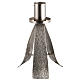 Modern Paschal Candle Holder in silver plated cast bronze s1