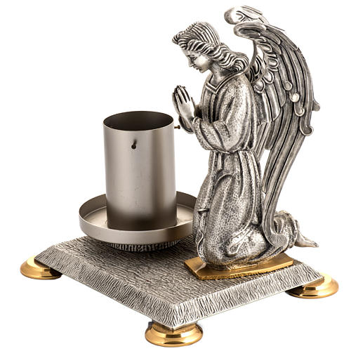 Modern Paschal Candle Holder in bronze with angel 2