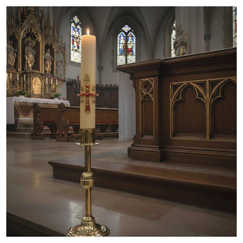 Modern Paschal Candle Holder in gold-plated bronze 2