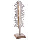 Paschal Candle Holder with resurrected Christ in silver cast brass s7