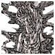Portacero Cristo risorto ottone fuso argento s3