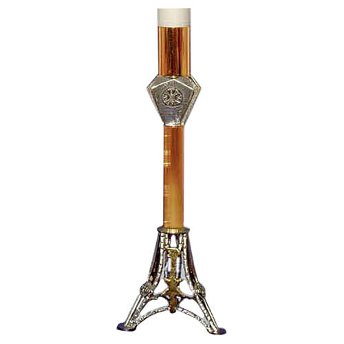 Portacero in ottone fuso bicolore 72 cm 1