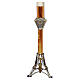 Portacero in ottone fuso bicolore 72 cm s1