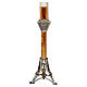 Candle holder in two tone cast brass measuring 72cm s1
