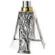 Portacero ottone fuso 80 cm argento oro s6