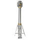 Portacero ottone fuso 80 cm argento oro s10