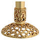 Candle holder in gold plated cast brass measuring 60cm s5
