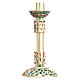 Candle holder in golden cast brass measuring 60cm s1