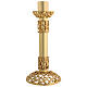 Candle holder in gold plated cast brass measuring 60cm s1