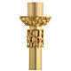 Candle holder in gold plated cast brass measuring 60cm s2
