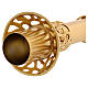 Candle holder in gold plated cast brass measuring 60cm s3