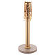 Candle holder in cast brass measuring 70cm with base in marble s1