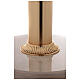 Candle holder in cast brass measuring 70cm with base in marble s3