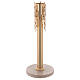 Candle holder in cast brass measuring 70cm with base in marble s4