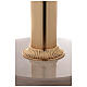 Candle holder in cast brass measuring 70cm with base in marble s4
